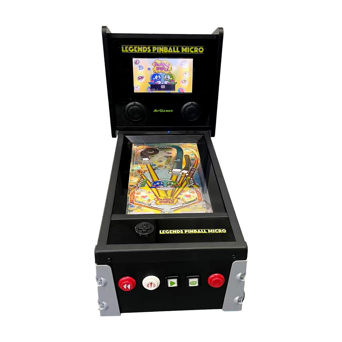 AtGames Legends Pinball Micro HD, front view on a white background