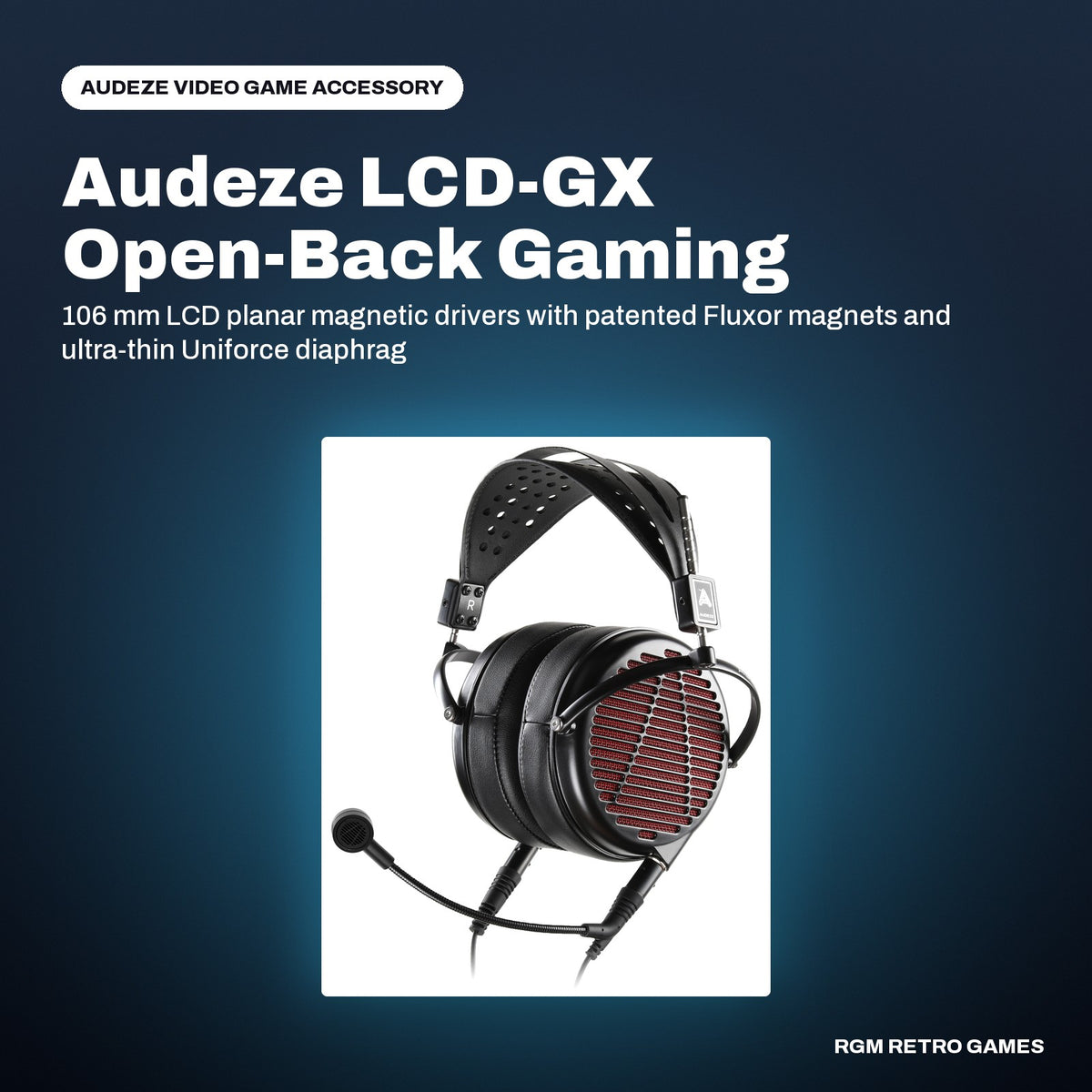 Audeze LCD-GX Open-Back Gaming Headset in a Audeze color scene