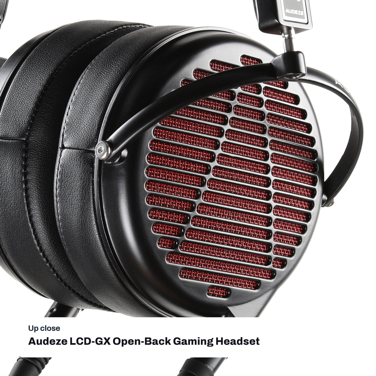 Audeze LCD-GX Open-Back Gaming Headset, close-up detail