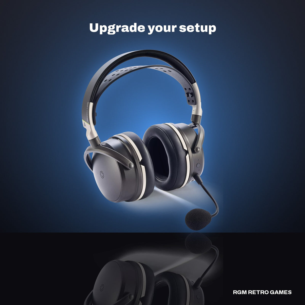 Audeze Maxwell 2 ANC Wireless Gaming Headset - PlayStation in a dark studio setting