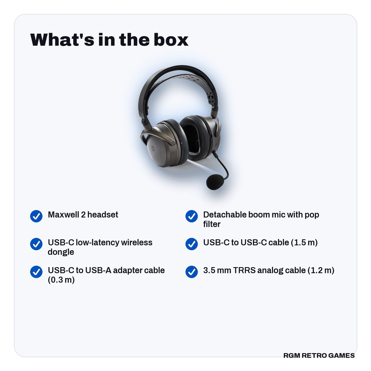 What's in the box with the Audeze Maxwell 2 Wireless Gaming Headset for PlayStation