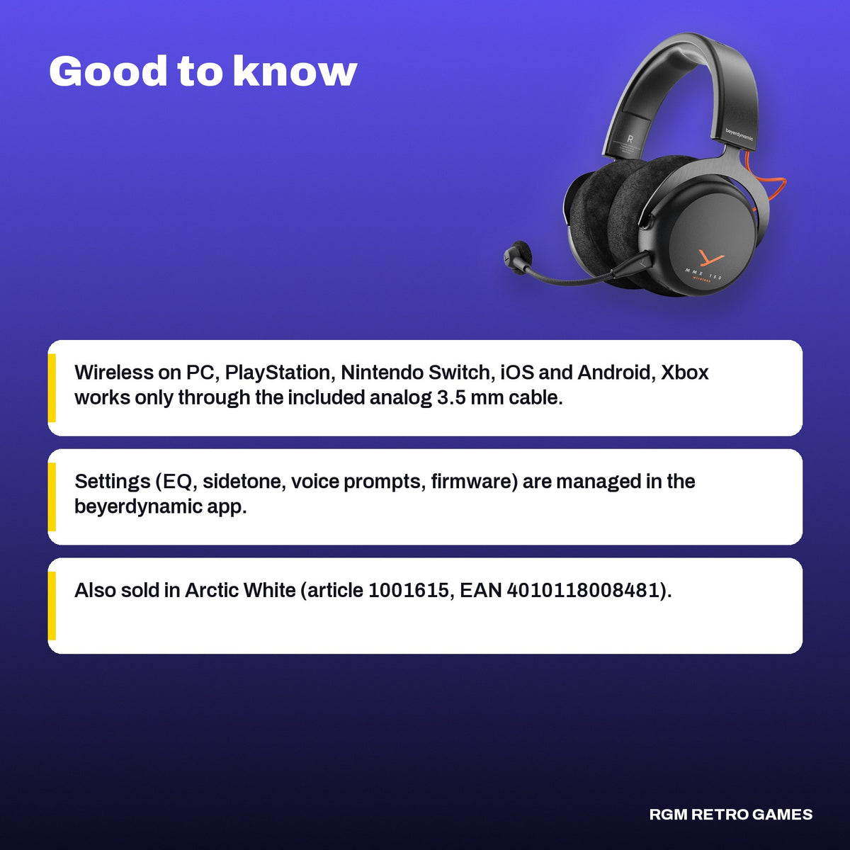beyerdynamic MMX 150 Wireless Gaming Headset - Black, good to know before you buy