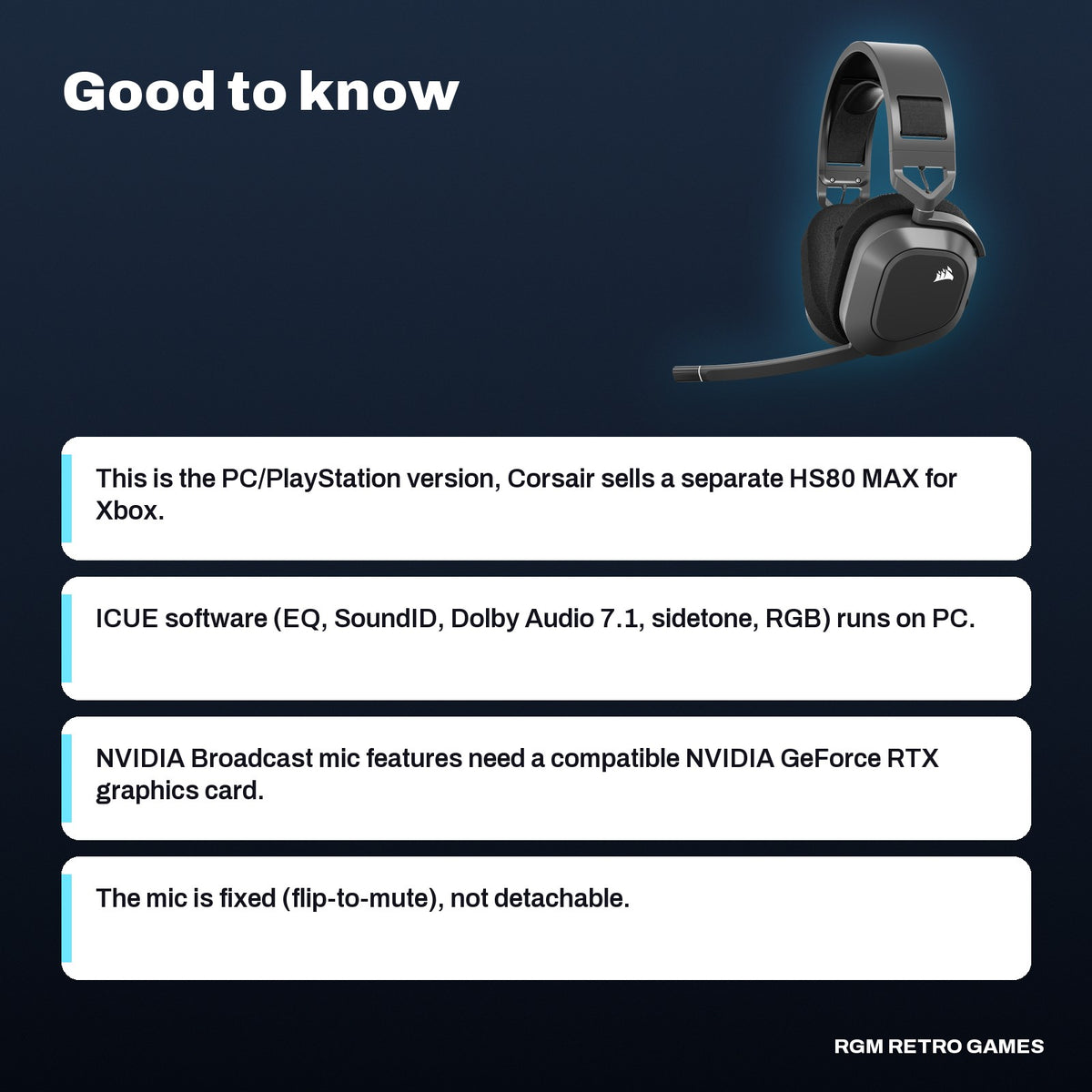 CORSAIR HS80 MAX Wireless Gaming Headset - Steel Gray, good to know before you buy