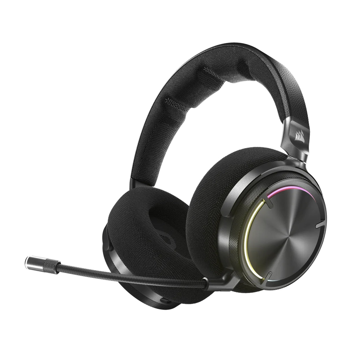 CORSAIR VIRTUOSO MAX WIRELESS Gaming Headset - Carbon, front view on a white background