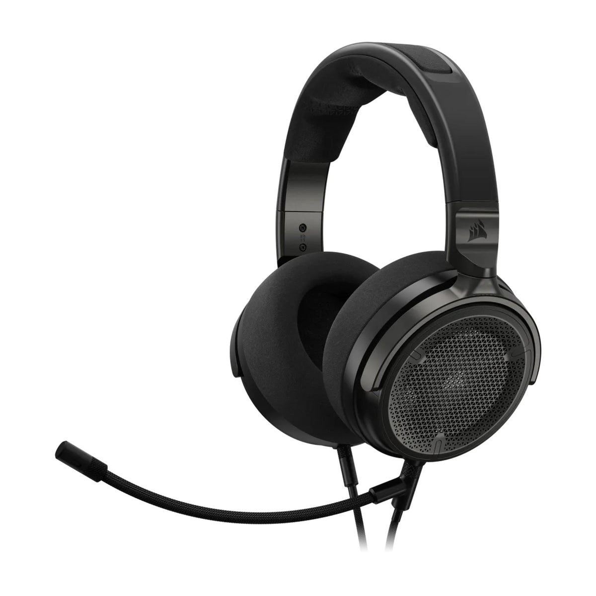CORSAIR VIRTUOSO PRO Open Back Wired Gaming Headset - Carbon, front view on a white background