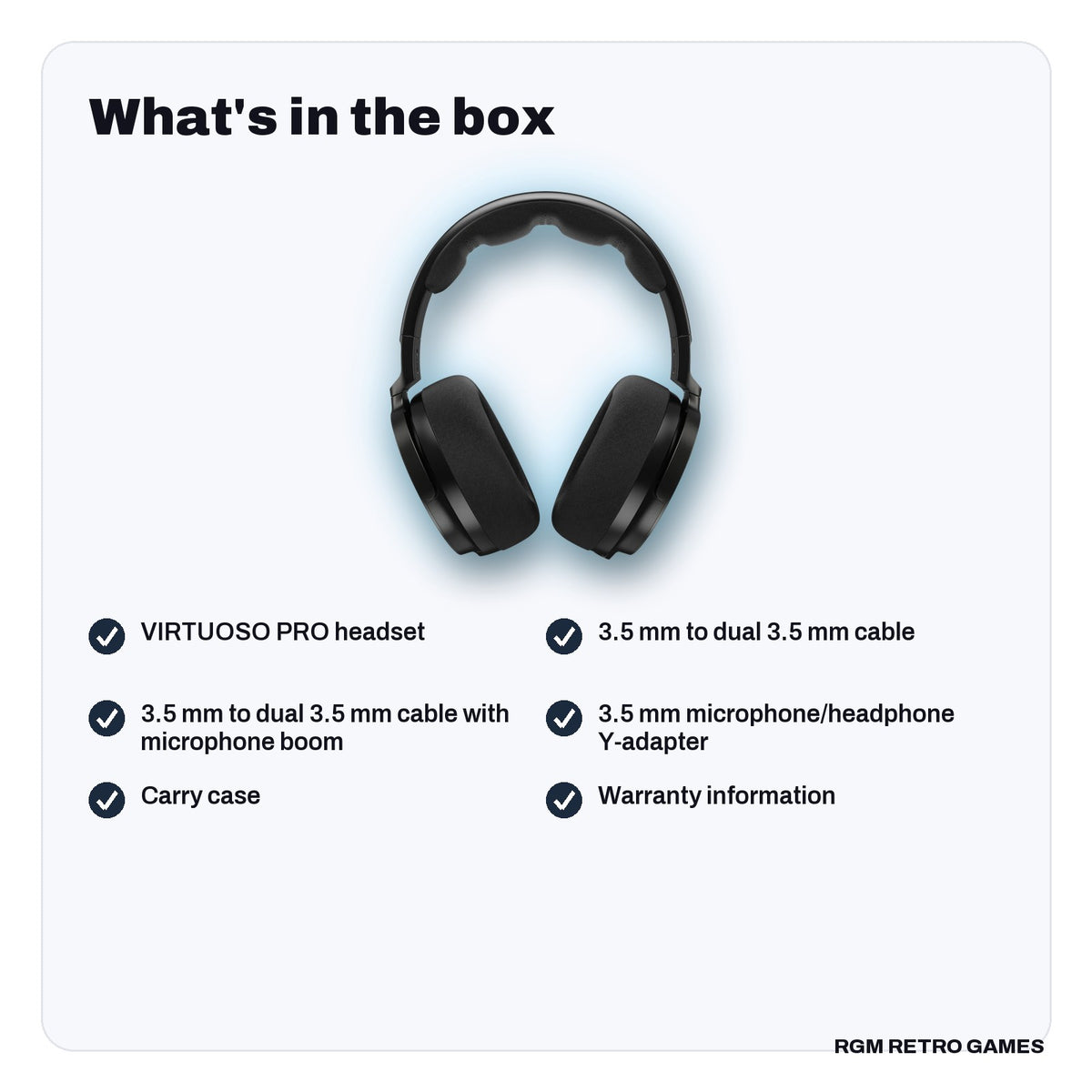 What's in the box with the CORSAIR VIRTUOSO PRO Open Back Wired Gaming Headset - Carbon