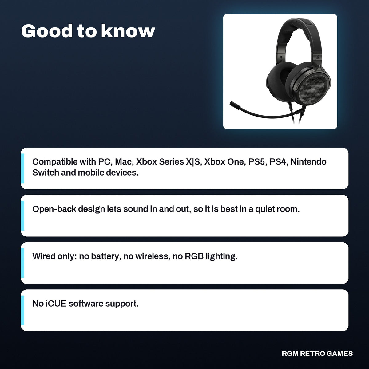 CORSAIR VIRTUOSO PRO Open Back Wired Gaming Headset - Carbon, good to know before you buy