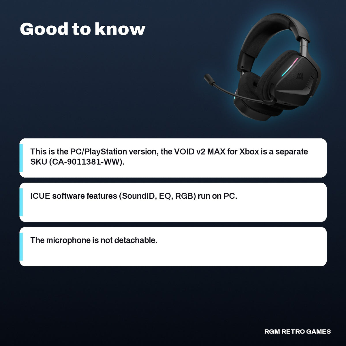 CORSAIR VOID v2 MAX Wireless Gaming Headset - Carbon, good to know before you buy