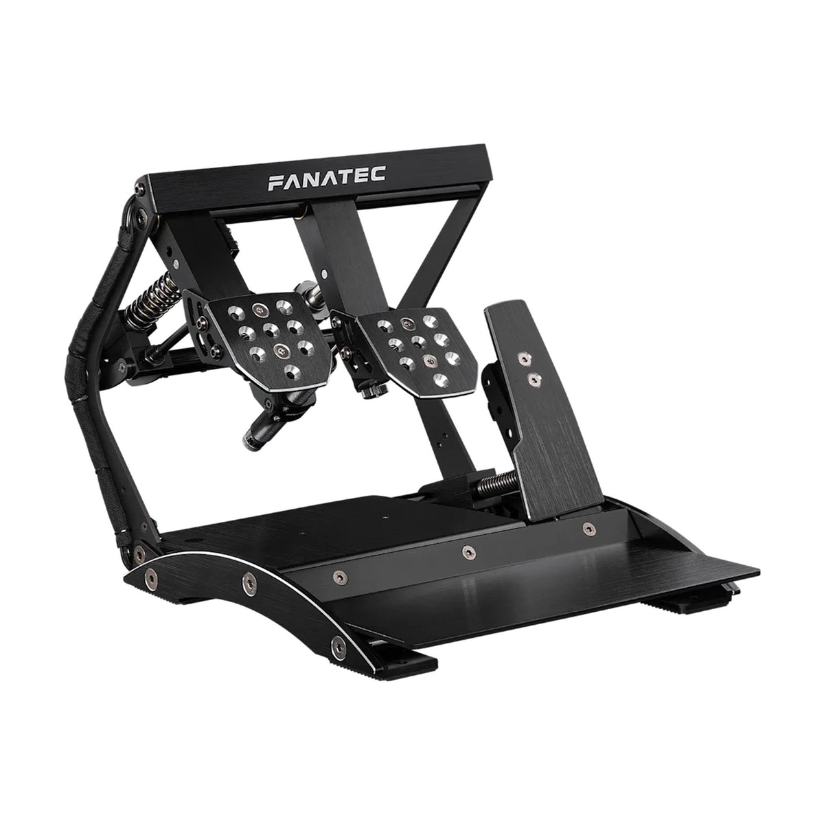 Fanatec ClubSport Pedals V3 Inverted, front view on a white background