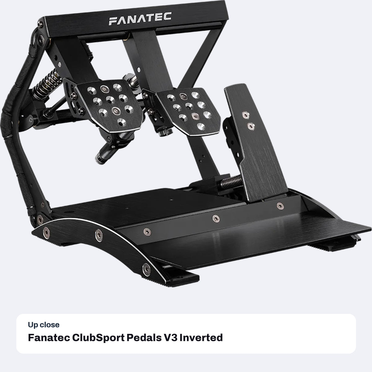 Fanatec ClubSport Pedals V3 Inverted, close-up detail