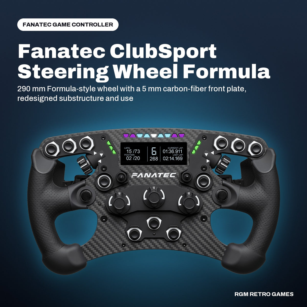 Fanatec ClubSport Steering Wheel Formula V3 in a Fanatec color scene