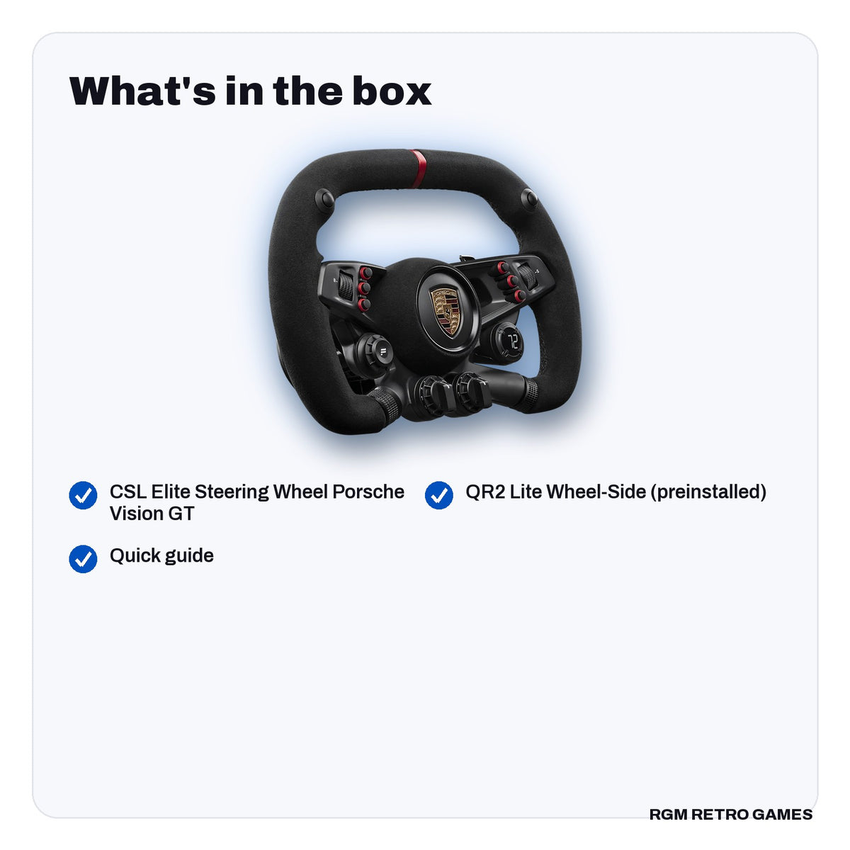 What's in the box with the Fanatec CSL Elite Steering Wheel Porsche Vision GT