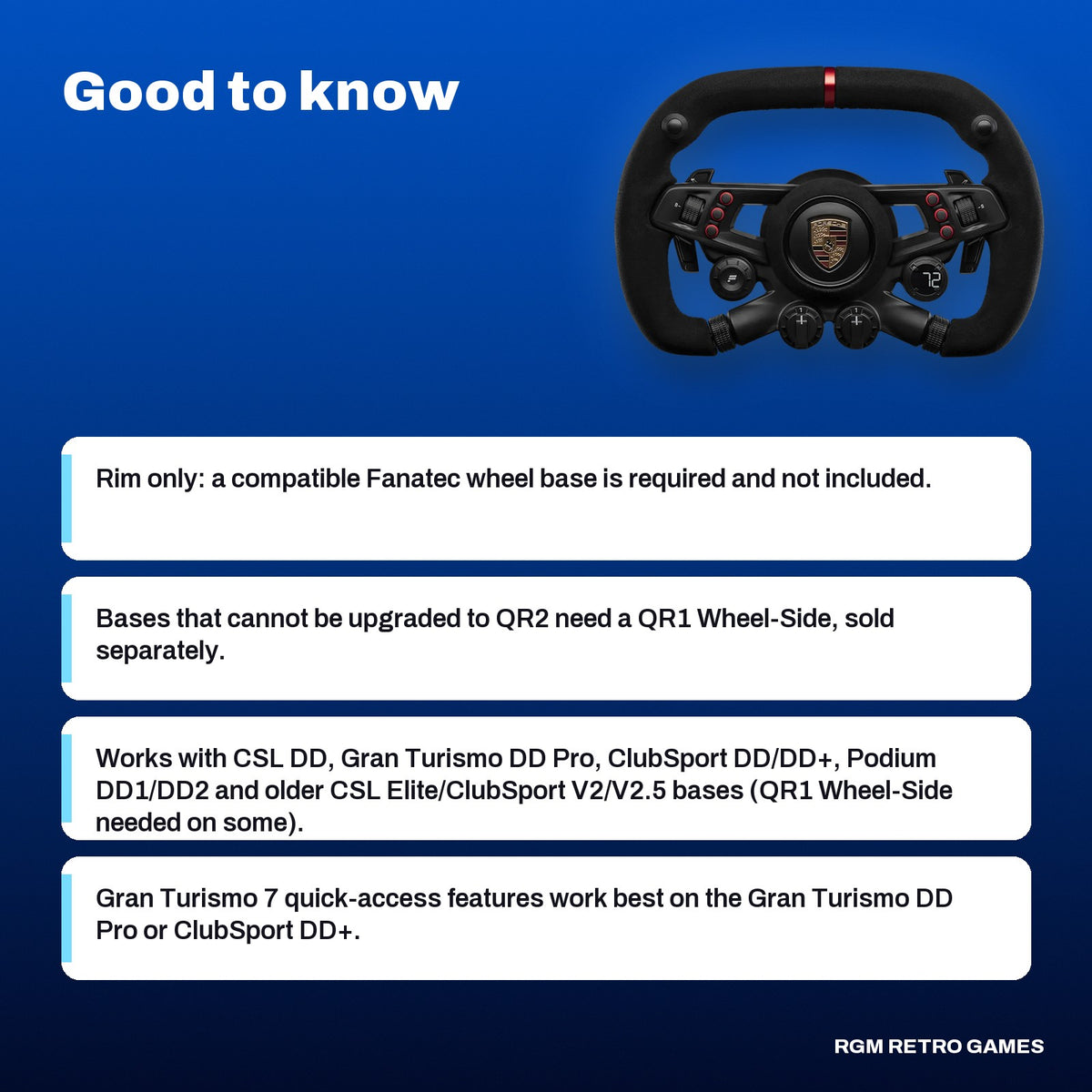 Fanatec CSL Elite Steering Wheel Porsche Vision GT, good to know before you buy