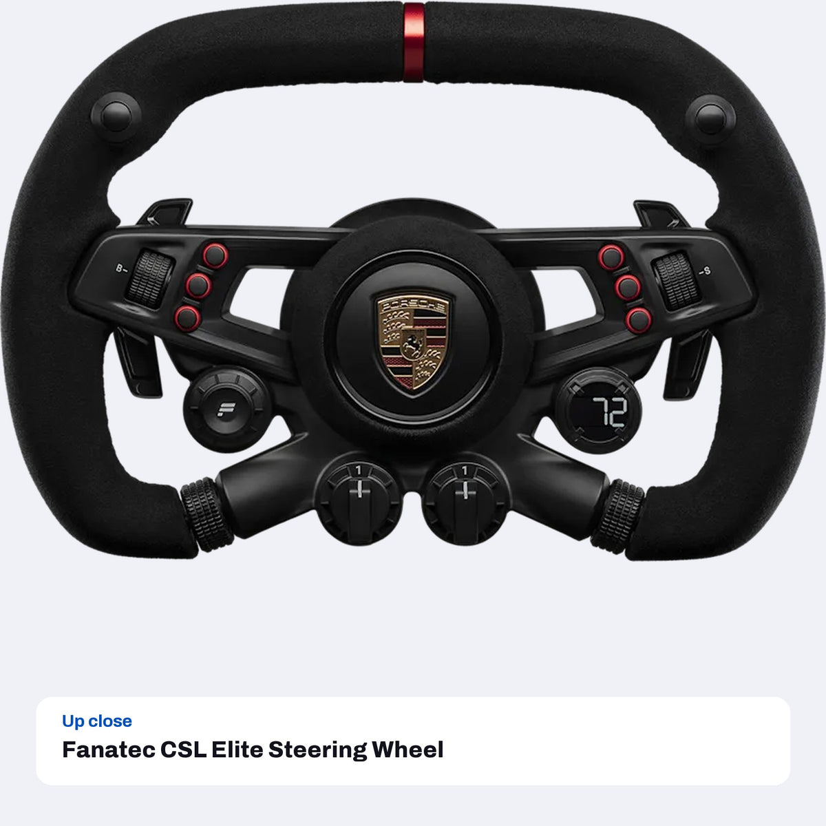 Fanatec CSL Elite Steering Wheel Porsche Vision GT, close-up detail
