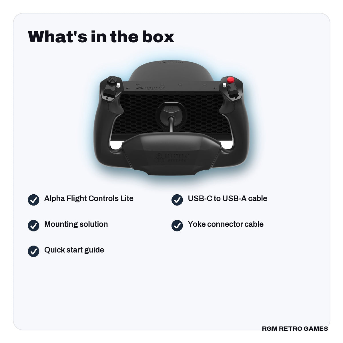 What's in the box with the Honeycomb Alpha Flight Controls LITE