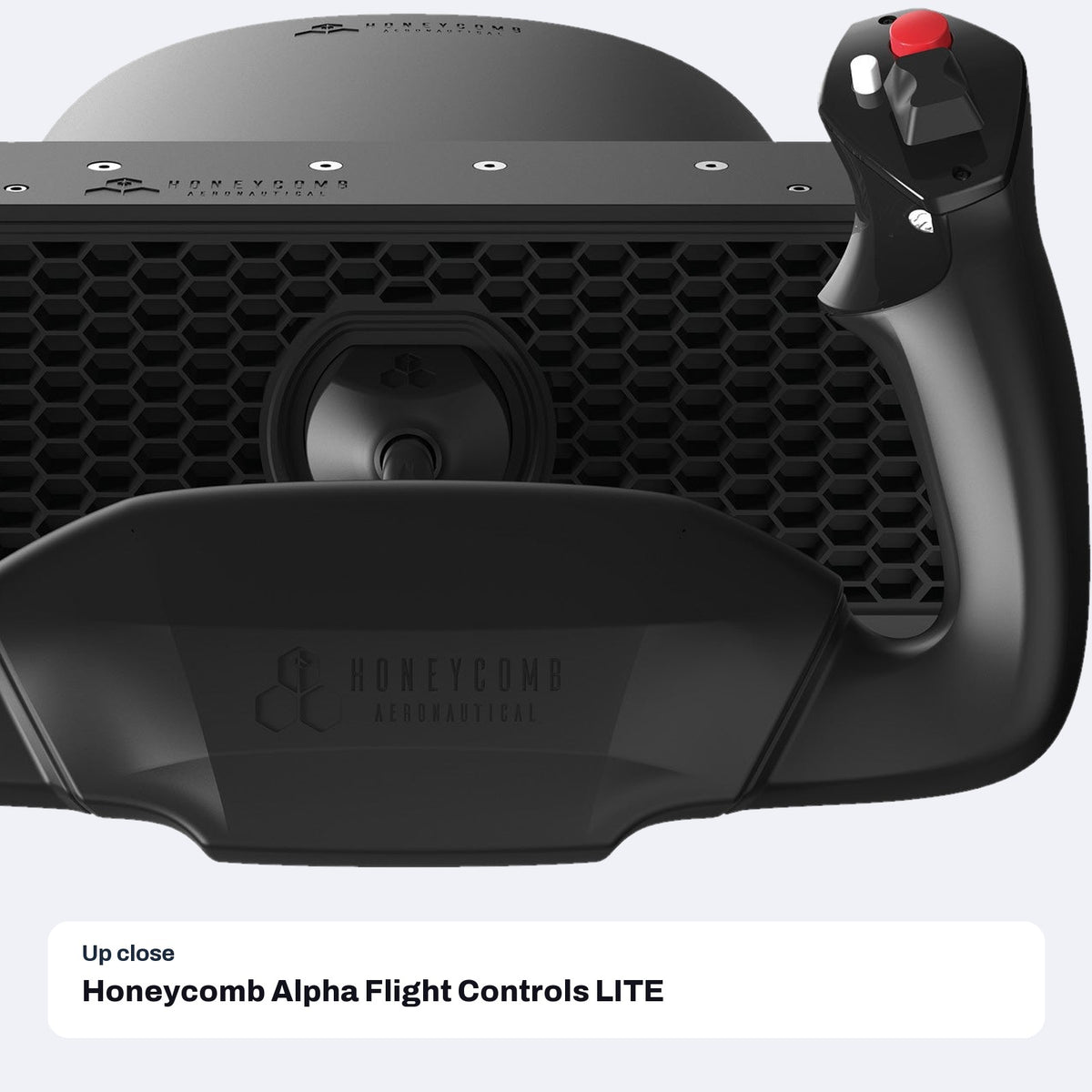 Honeycomb Alpha Flight Controls LITE, close-up detail
