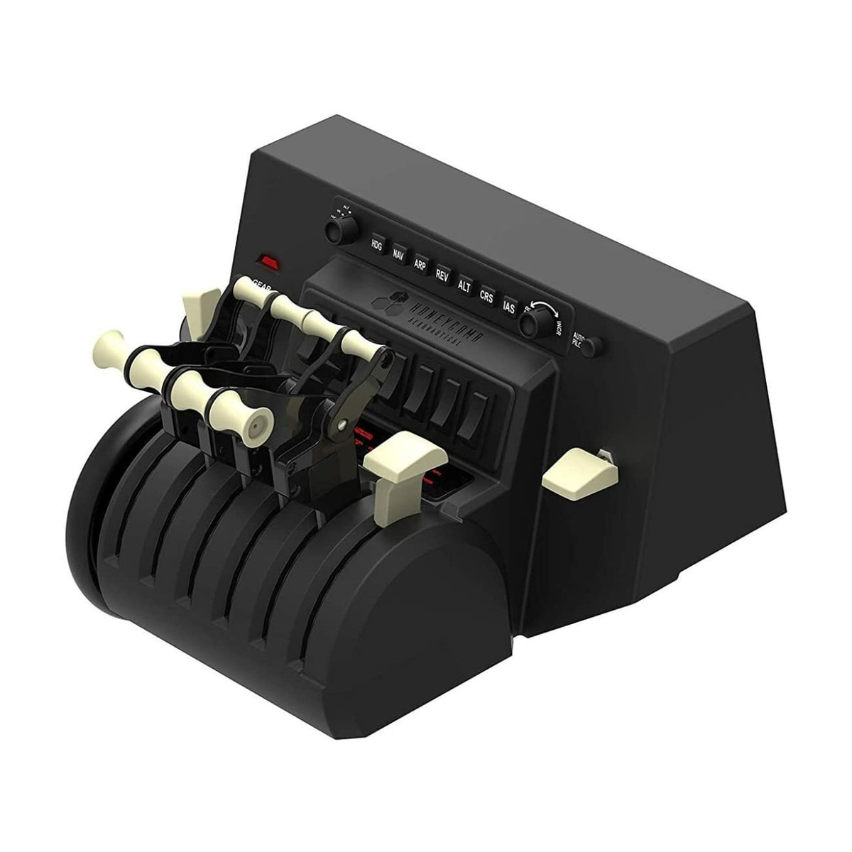 Honeycomb Bravo Throttle Quadrant, front view on a white background
