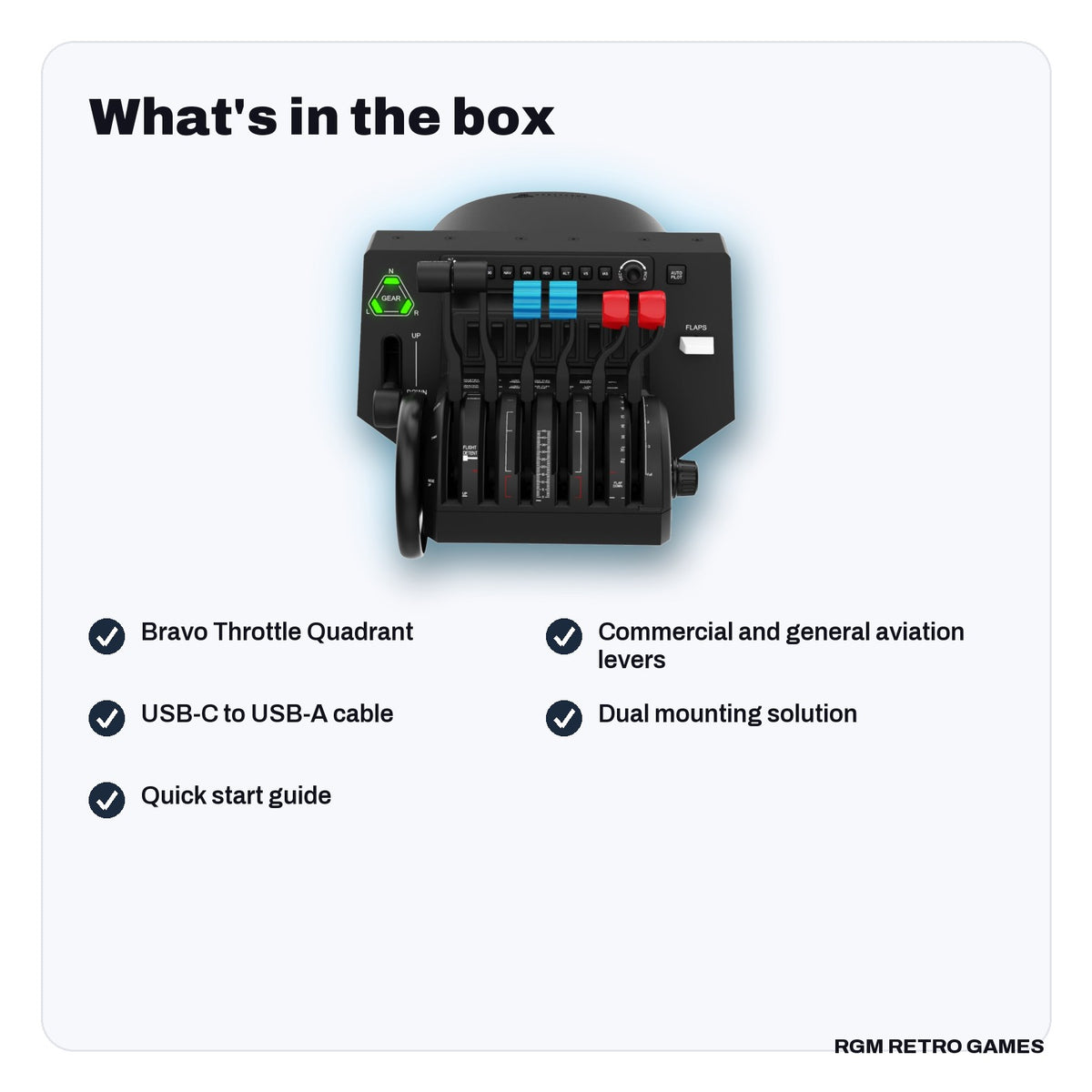 What's in the box with the Honeycomb Bravo Throttle Quadrant