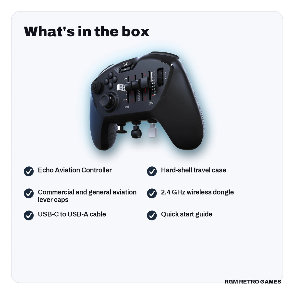 What's in the box with the Honeycomb Echo Aviation Controller