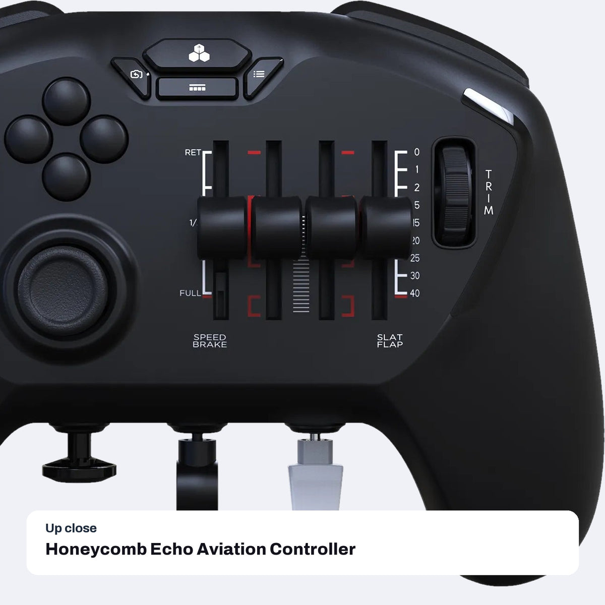 Honeycomb Echo Aviation Controller, close-up detail