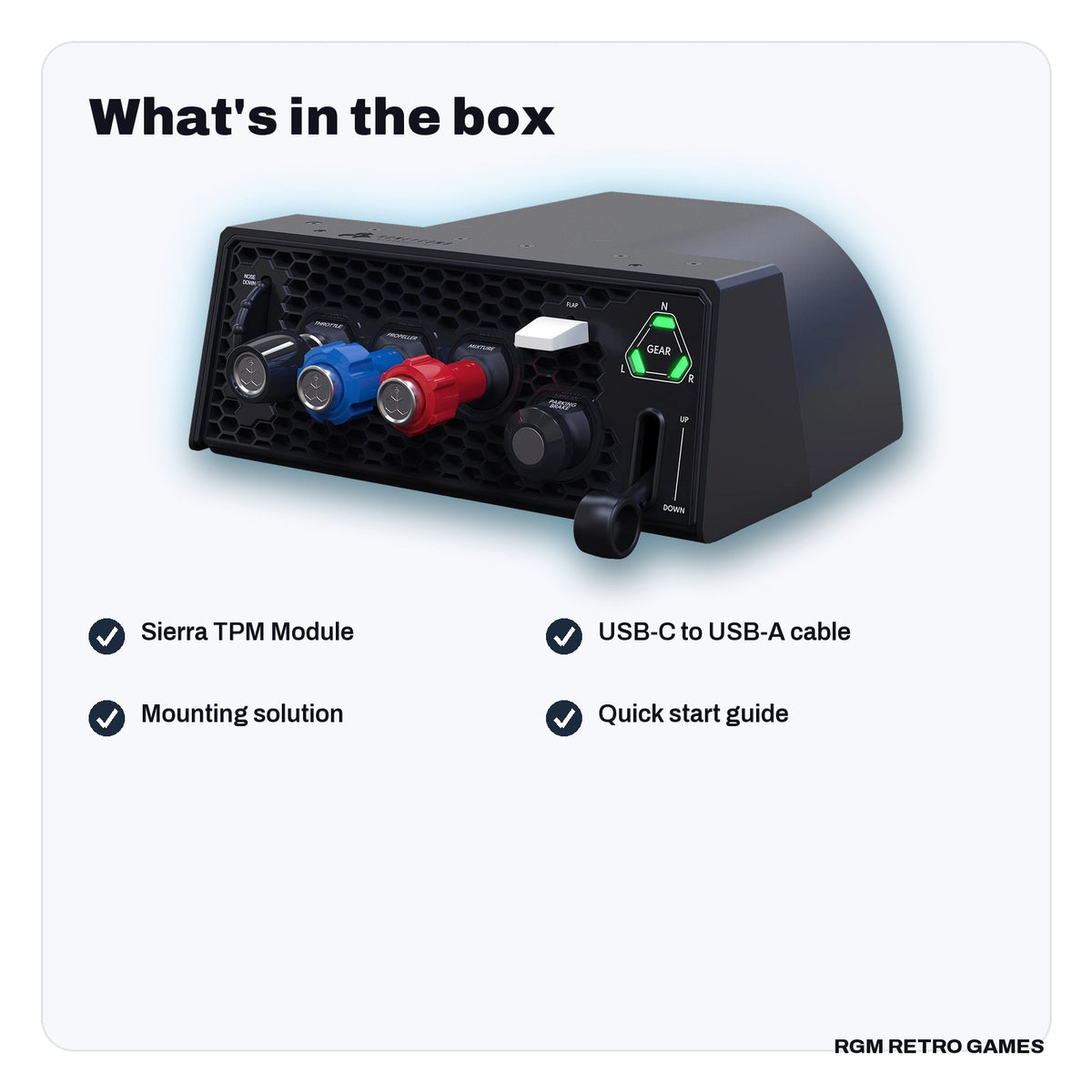 What's in the box with the Honeycomb Sierra TPM Module (Throttle, Prop and Mixture Quadrant)
