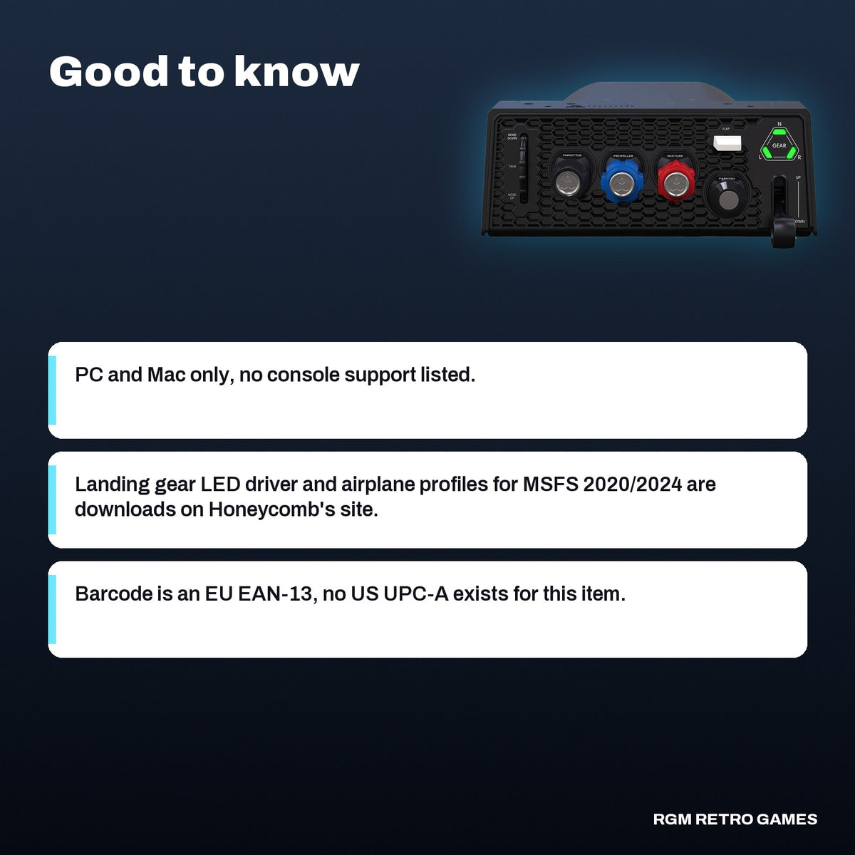 Honeycomb Sierra TPM Module (Throttle, Prop and Mixture Quadrant), good to know before you buy