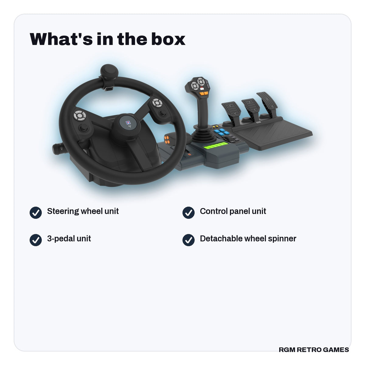 What's in the box with the HORI Farming Vehicle Control System for PC (Windows 11/10)