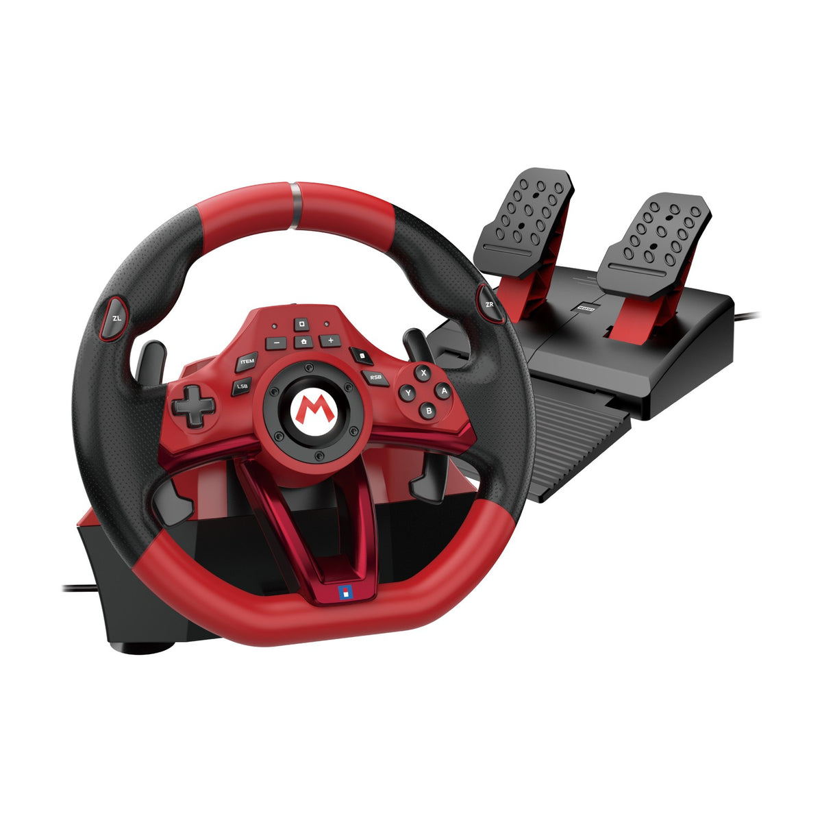 HORI Mario Kart Racing Wheel Pro Deluxe for Nintendo Switch 2, front view on a white background