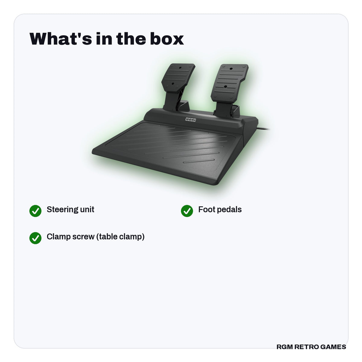 What's in the box with the HORI Racing Wheel Overdrive for Xbox Series X|S