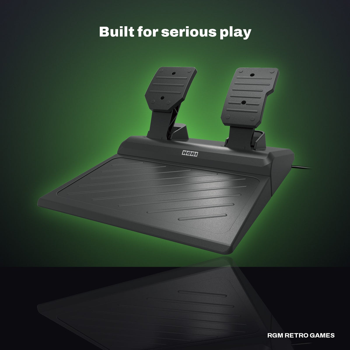 HORI Racing Wheel Overdrive for Xbox Series X|S in a dark studio setting