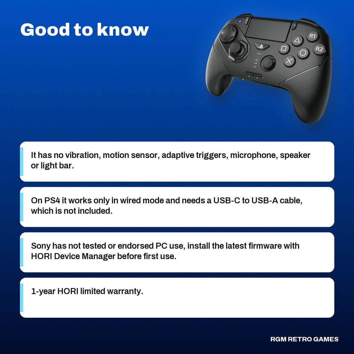 HORI Wireless Fighting Commander OCTA Pro for PlayStation 5 and Windows PC, good to know before you buy