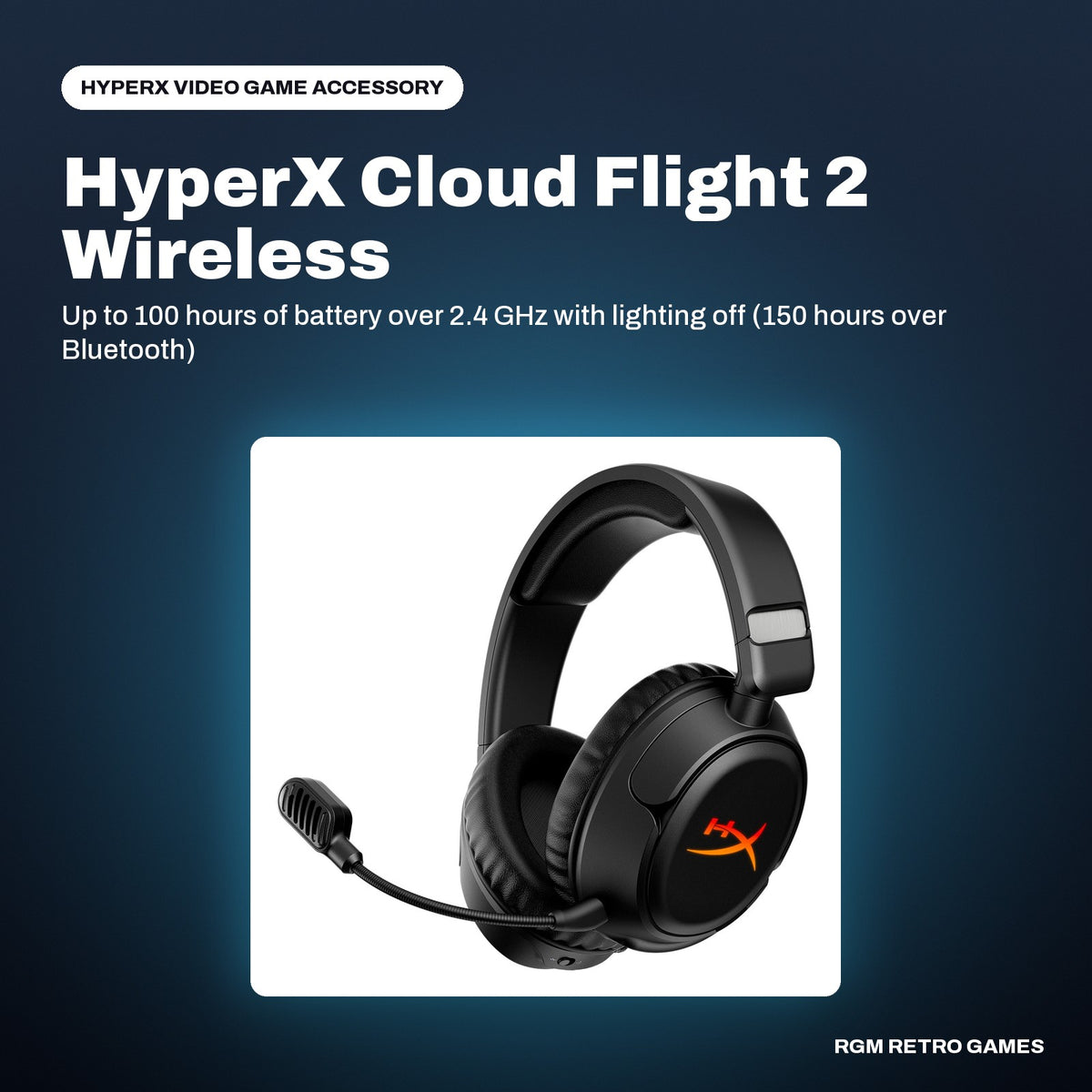 HyperX Cloud Flight 2 Wireless Gaming Headset - Black in a HyperX color scene