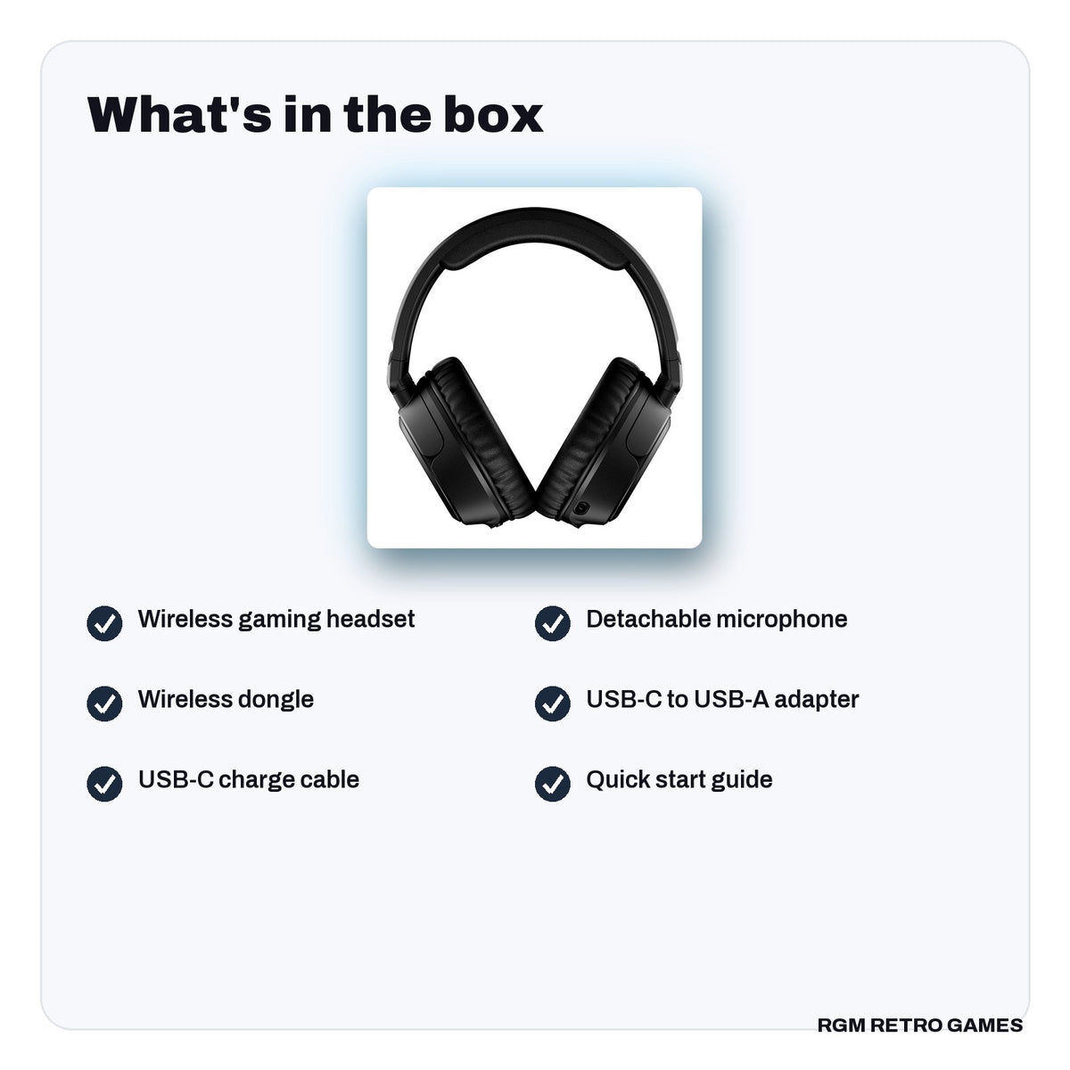 What's in the box with the HyperX Cloud Flight 2 Wireless Gaming Headset - Black