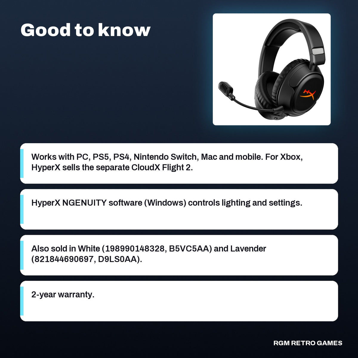 HyperX Cloud Flight 2 Wireless Gaming Headset - Black, good to know before you buy