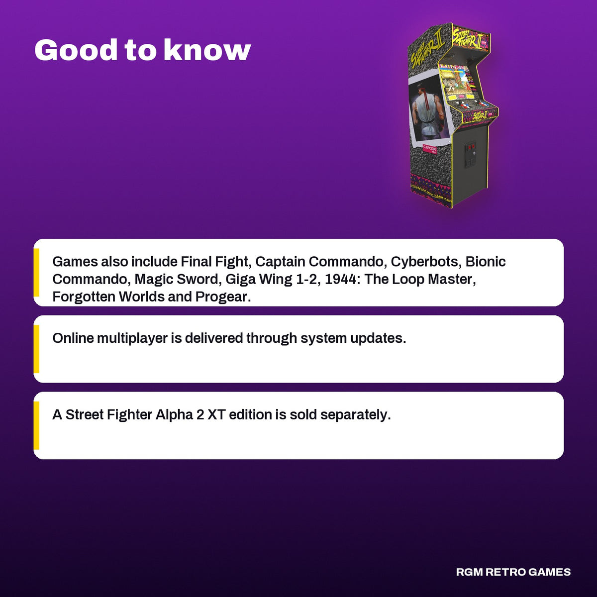 Iconic Arcade XT Street Fighter II: The World Warrior Arcade Machine, good to know before you buy