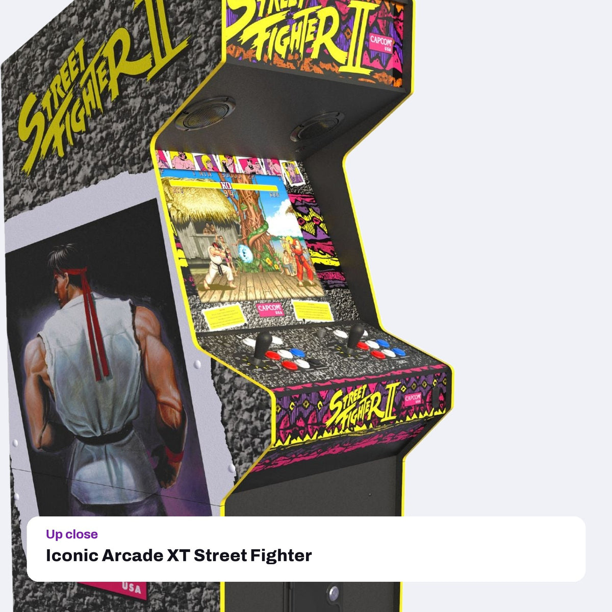 Iconic Arcade XT Street Fighter II: The World Warrior Arcade Machine, close-up detail