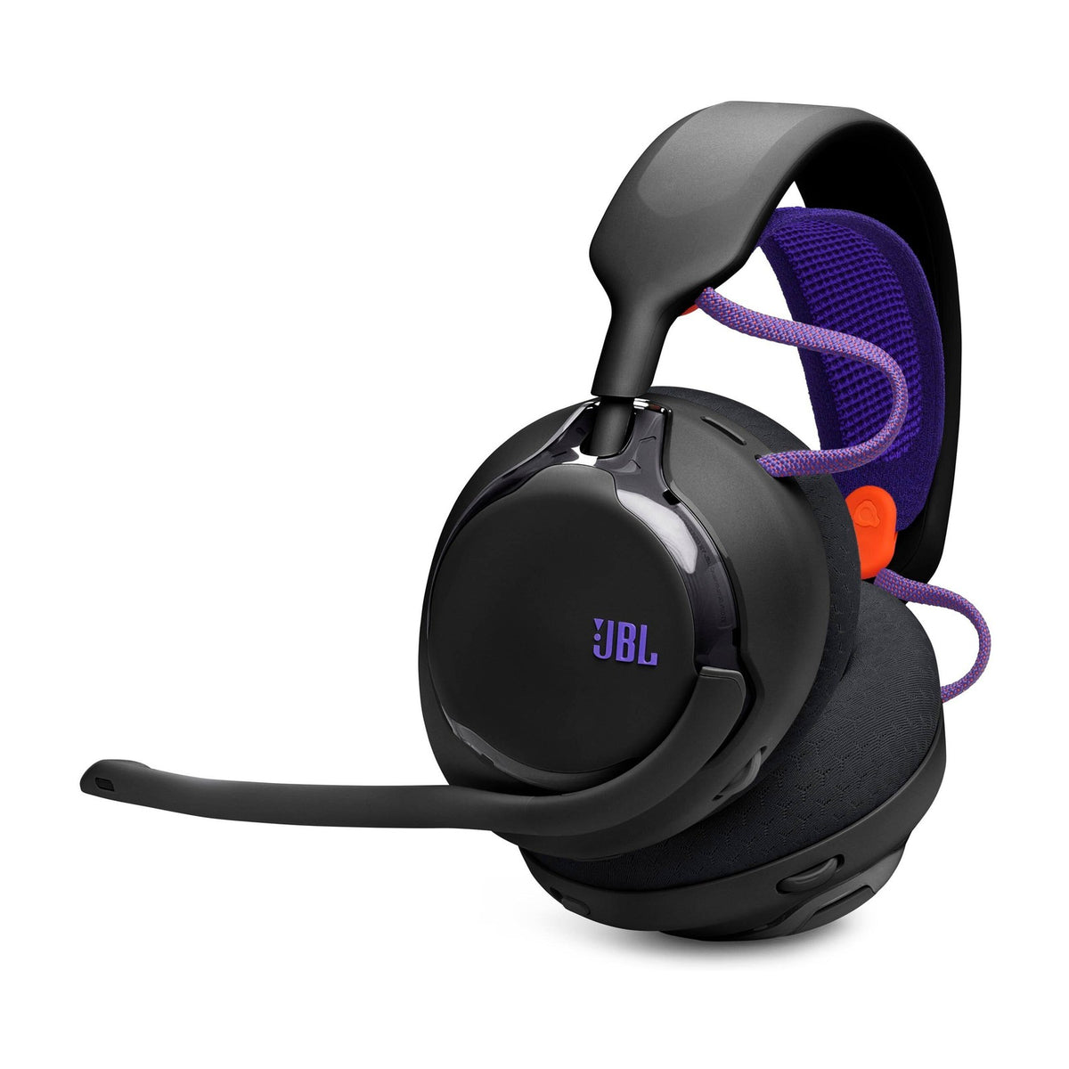 JBL Quantum 650X Wireless Gaming Headset - Black, front view on a white background