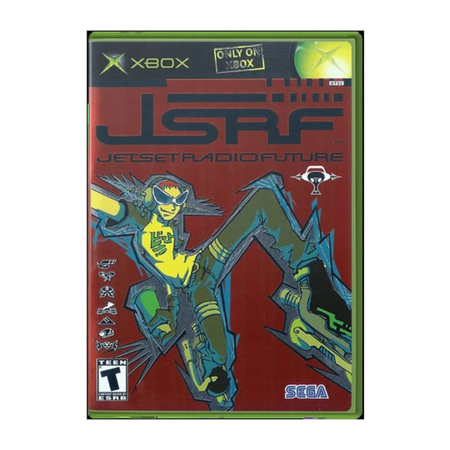 JSRF Jet Set Radio Future for Xbox, front cover of the complete-in-box copy