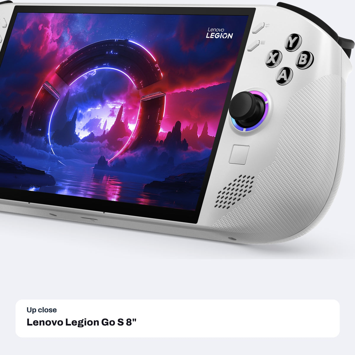 Lenovo Legion Go S 8" Gaming Handheld, AMD Ryzen Z2 Go, 16GB/512GB, Windows 11, Glacier White, close-up detail