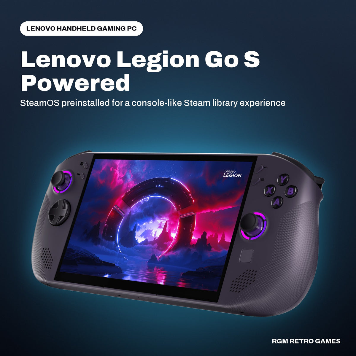 Lenovo Legion Go S Powered by SteamOS - 8-inch 120Hz, AMD Ryzen Z2 Go, 16GB, 512GB SSD (83L30030US) in a Lenovo color scene