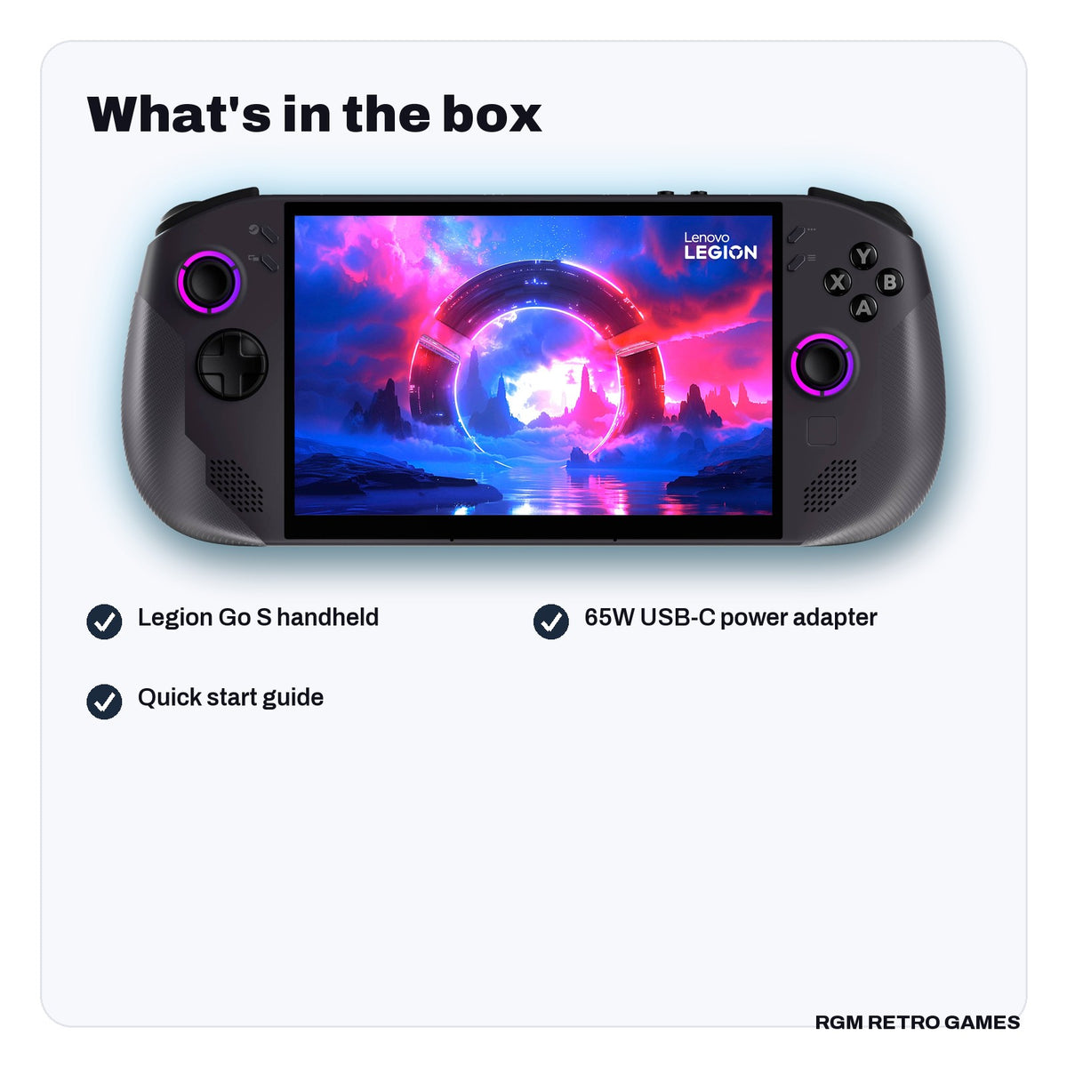 What's in the box with the Lenovo Legion Go S Powered by SteamOS - 8-inch 120Hz, AMD Ryzen Z2 Go, 16GB, 512GB SSD (83L30030US)