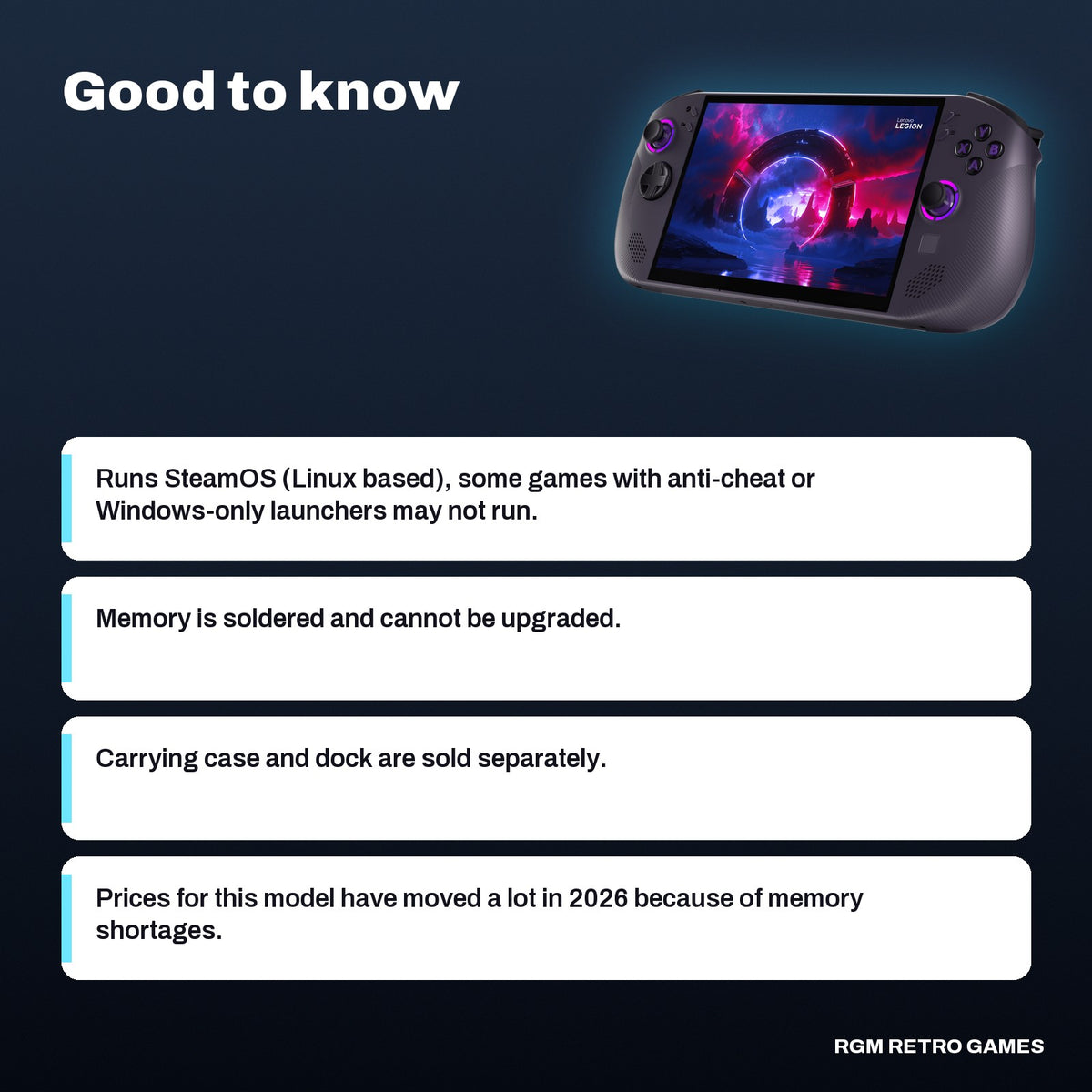 Lenovo Legion Go S Powered by SteamOS - 8-inch 120Hz, AMD Ryzen Z2 Go, 16GB, 512GB SSD (83L30030US), good to know before you buy