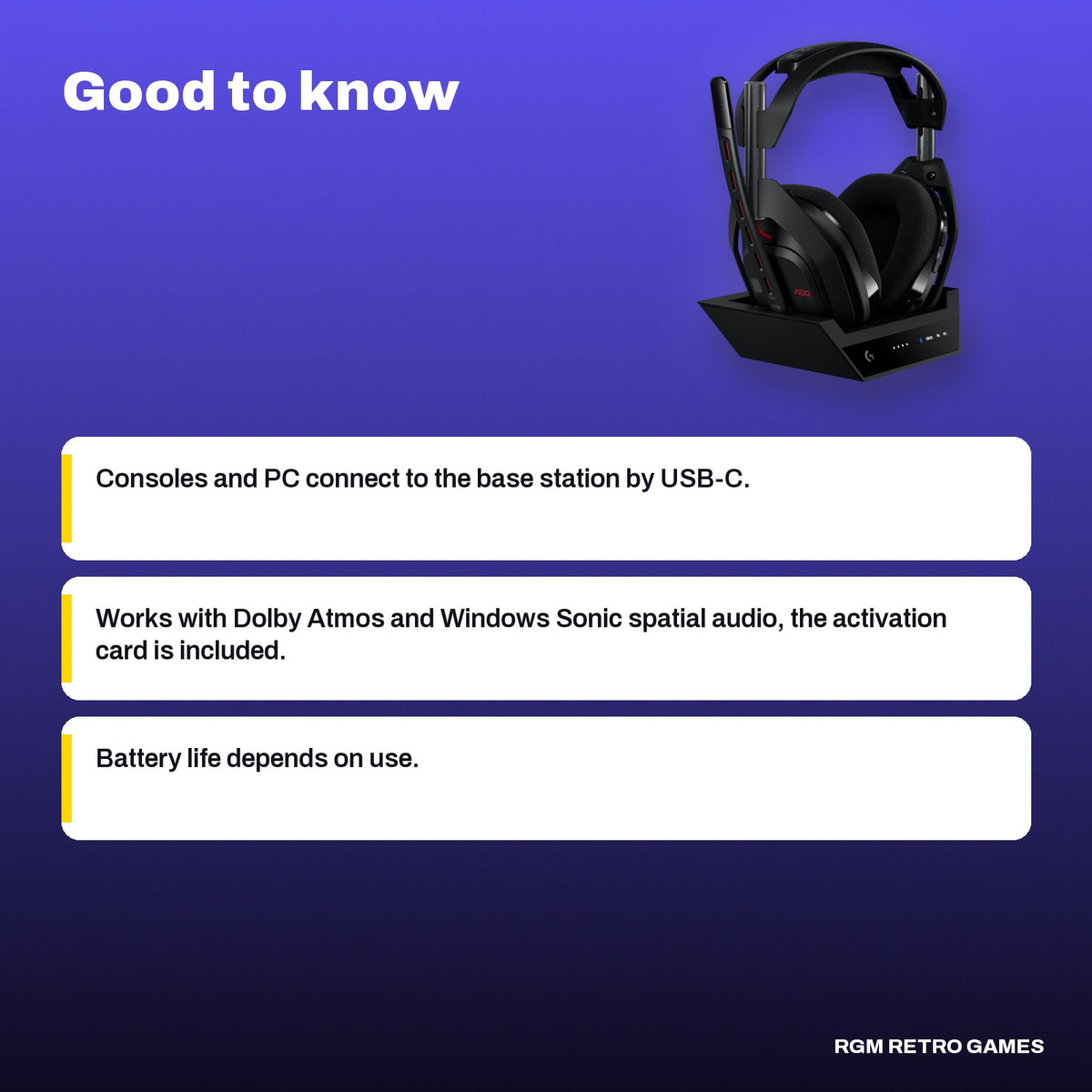 Logitech G ASTRO A50 (Gen 5) LIGHTSPEED Wireless Gaming Headset + Base Station, good to know before you buy
