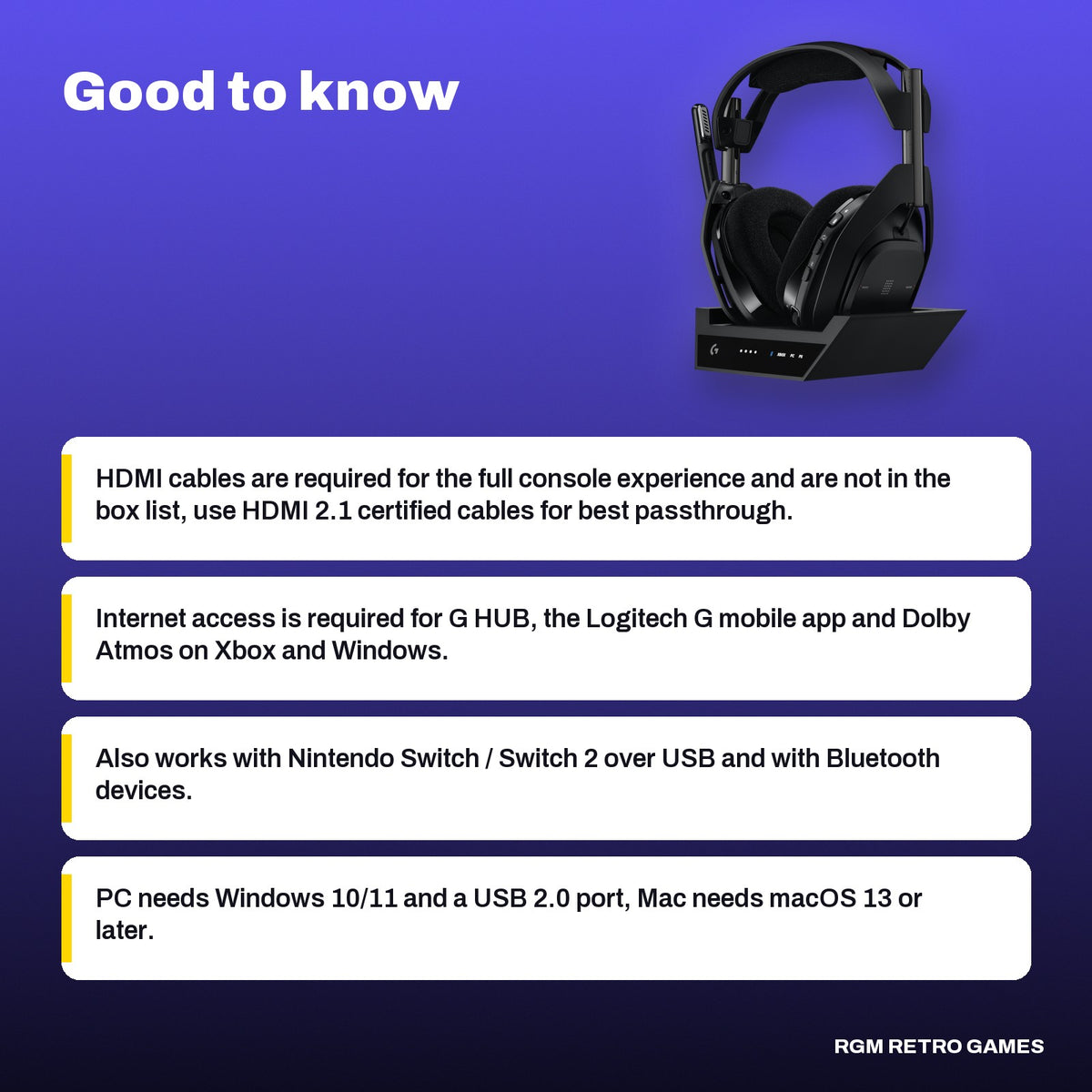 Logitech G Astro A50 X LIGHTSPEED Wireless Gaming Headset + Base Station (Black), good to know before you buy