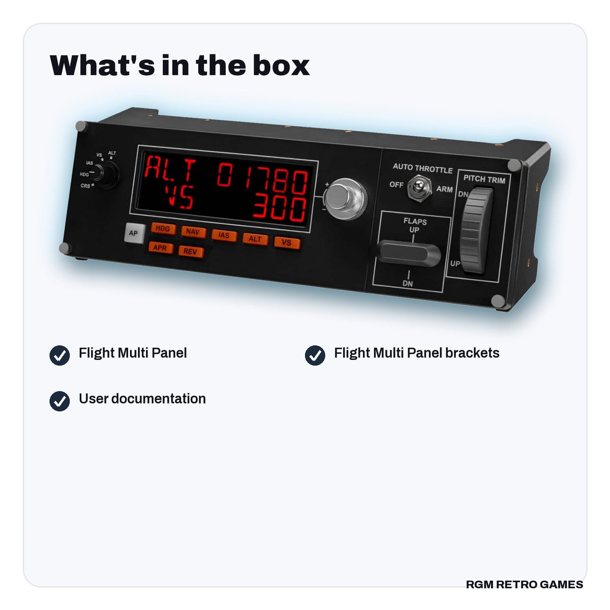 What's in the box with the Logitech G Flight Multi Panel (Pro Flight Autopilot Panel)