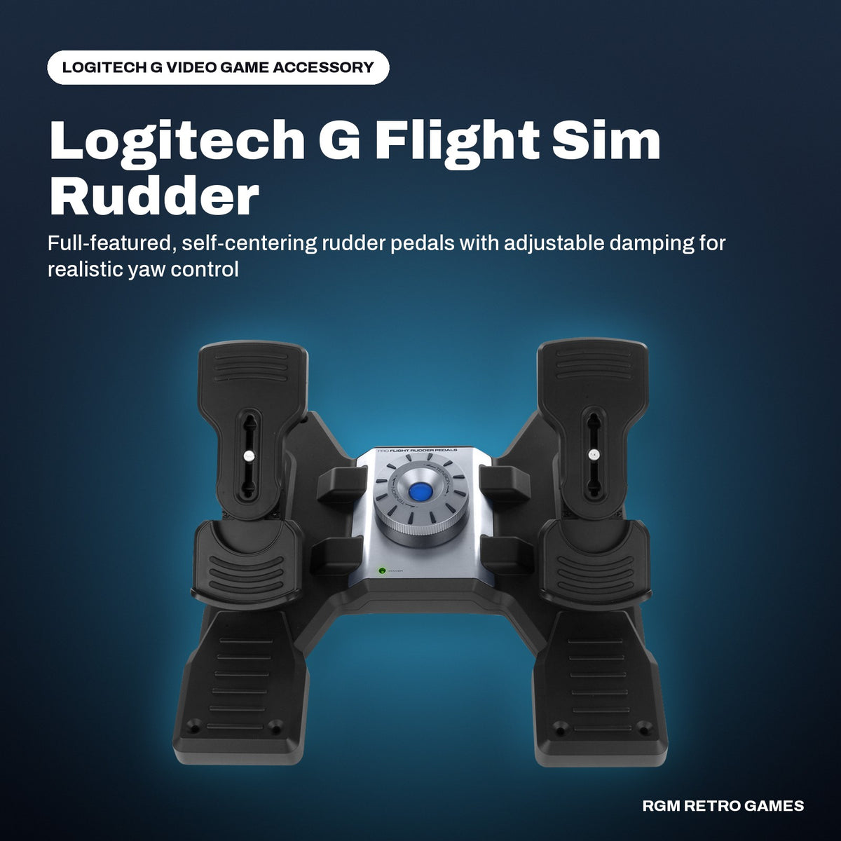 Logitech G Flight Sim Rudder Pedals (Pro Flight Rudder Pedals) in a Logitech G color scene