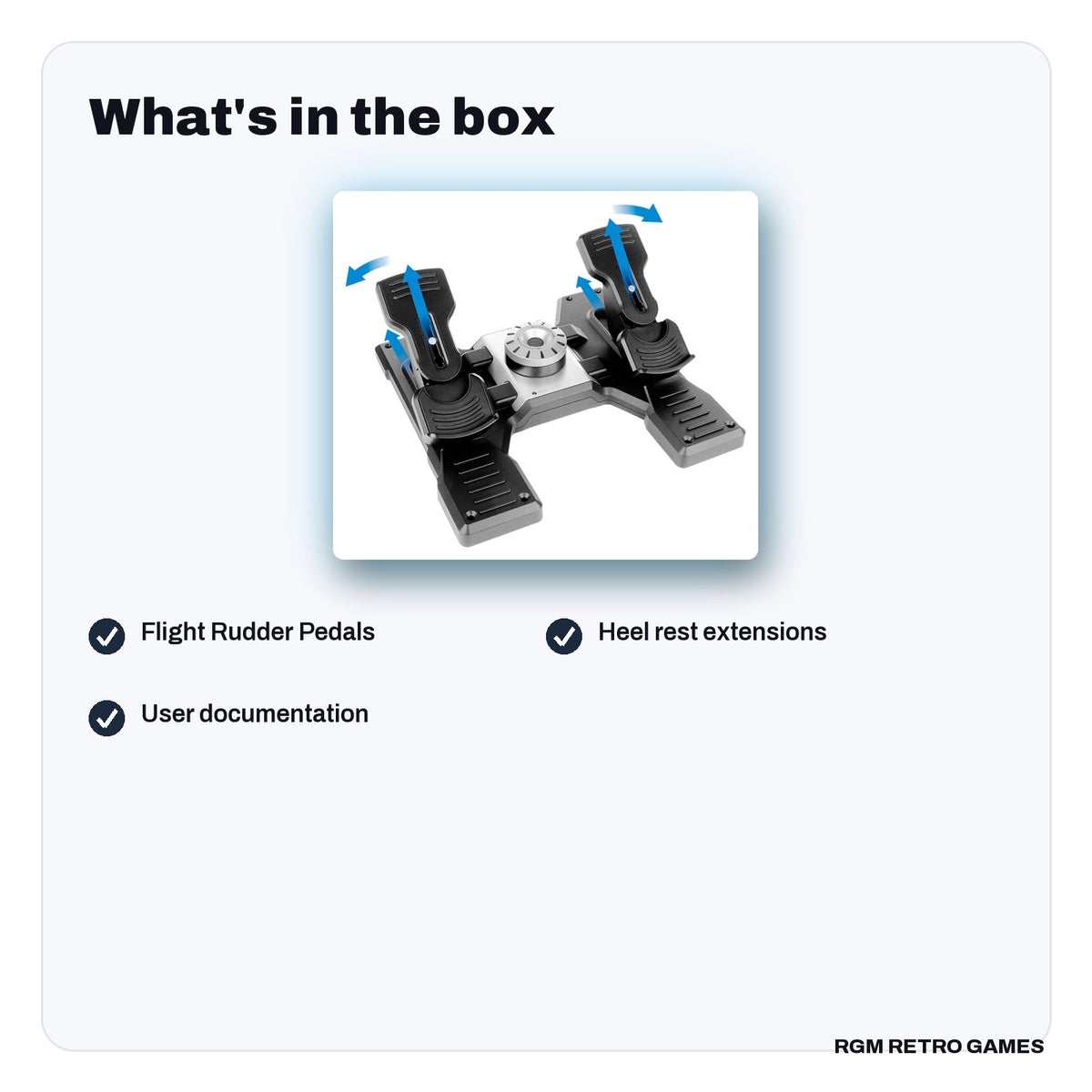 What's in the box with the Logitech G Flight Sim Rudder Pedals (Pro Flight Rudder Pedals)