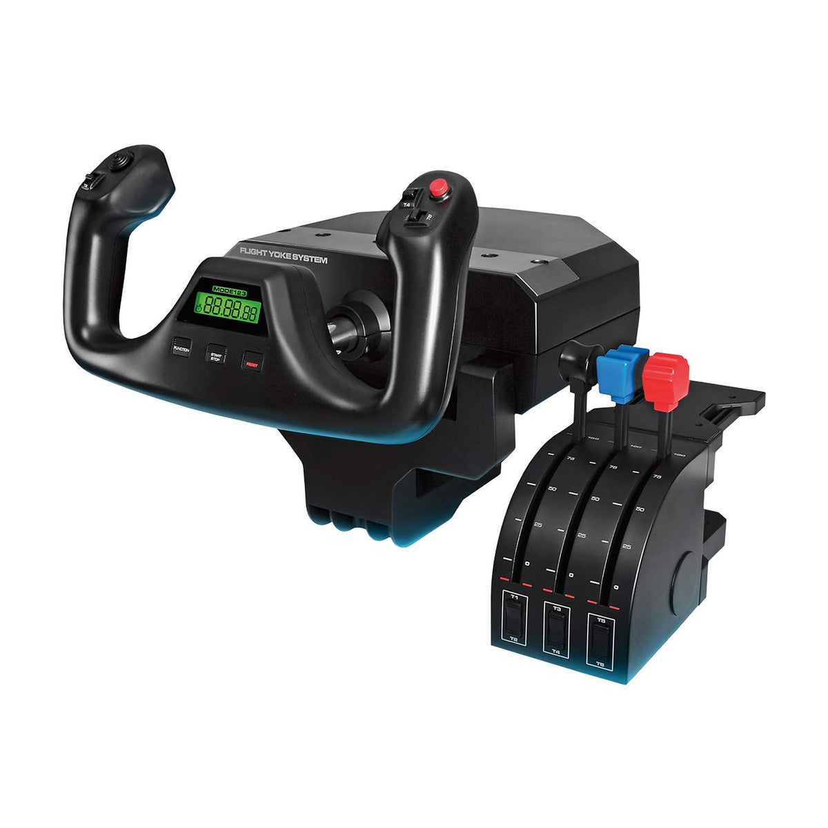 Logitech G Pro Flight Yoke System, front view on a white background