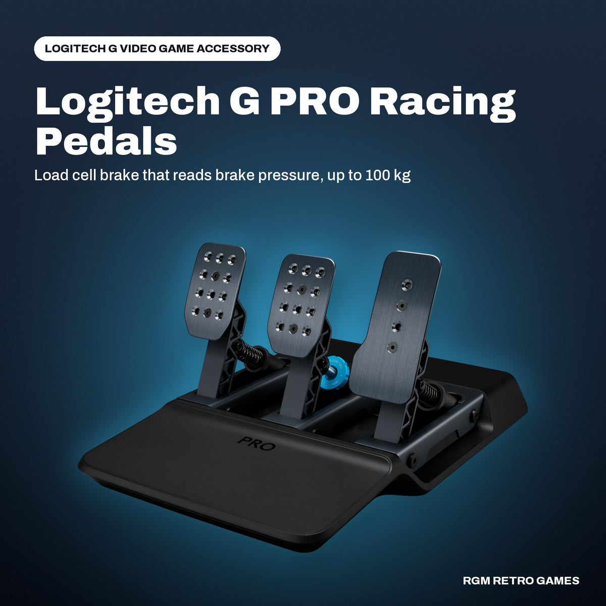 Logitech G PRO Racing Pedals in a Logitech G color scene
