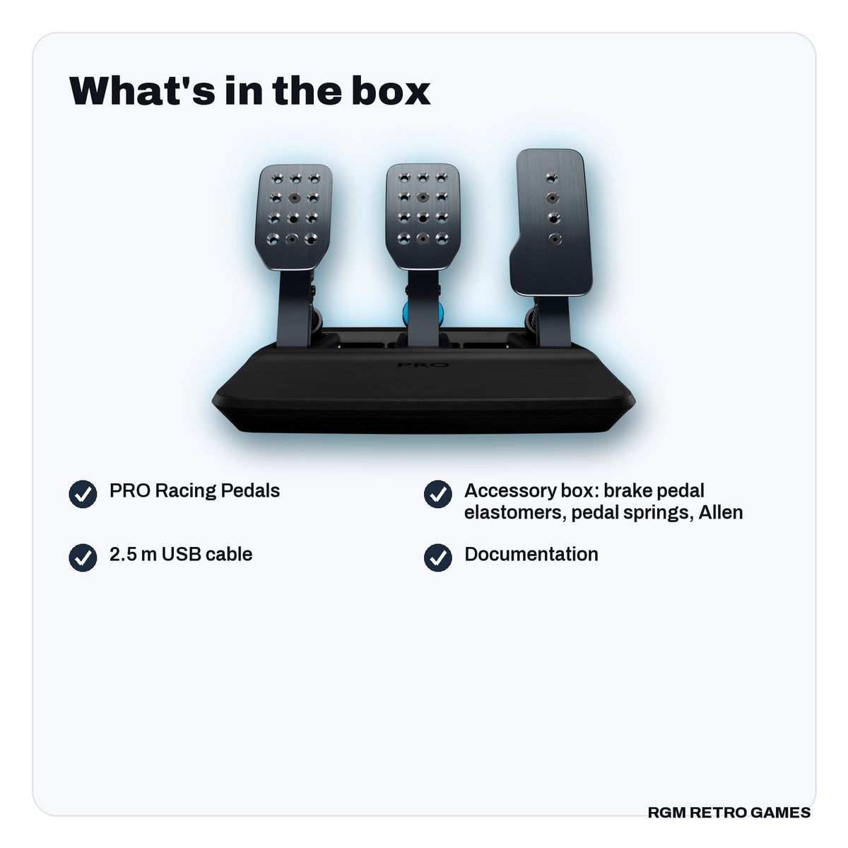 What's in the box with the Logitech G PRO Racing Pedals